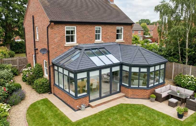 P-Shaped Conservatory Roof Replacement